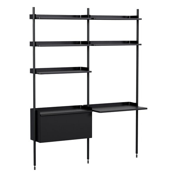 Pier System 12 shelf, 2 columns, PS black
